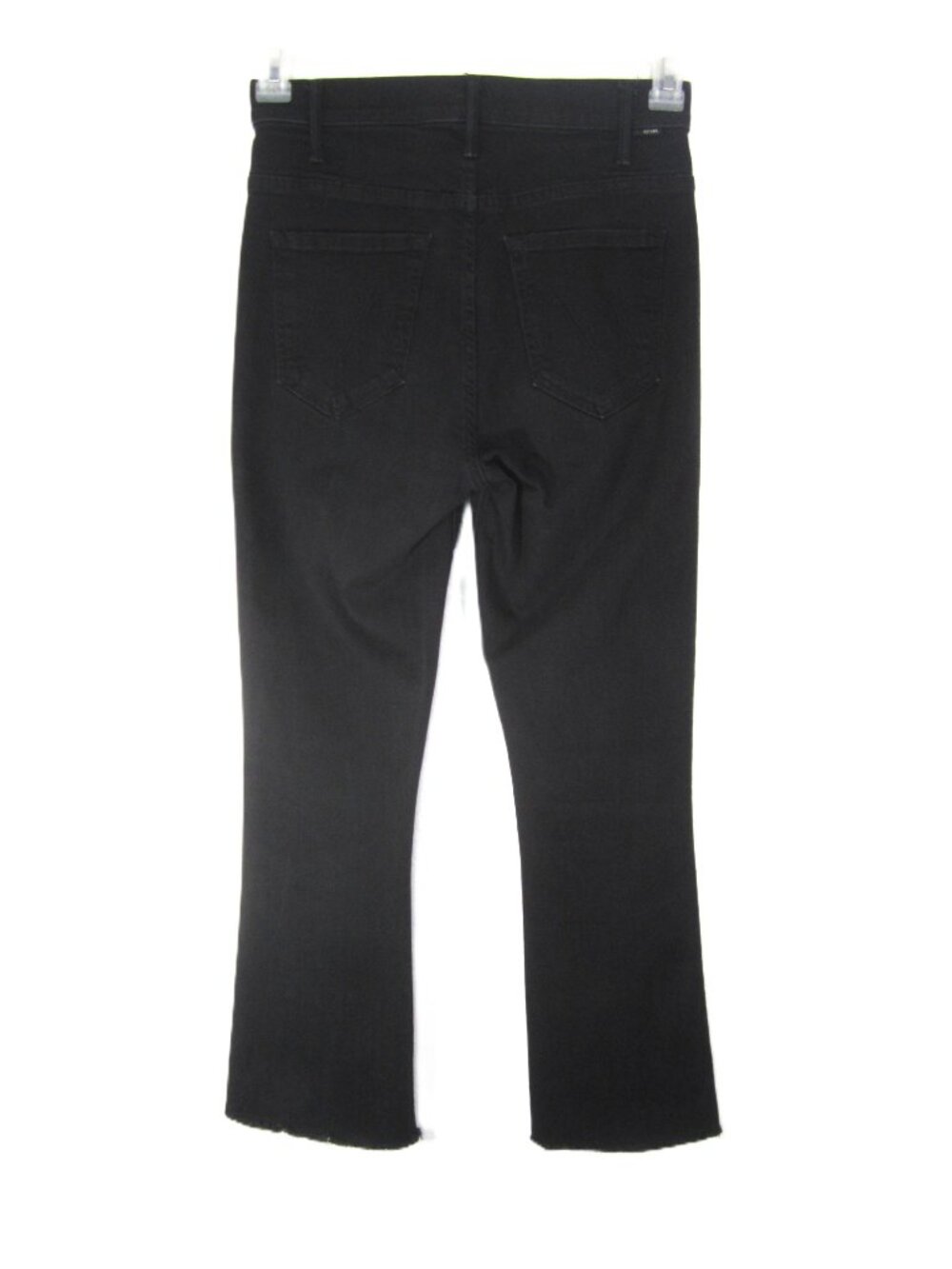 MOTHER 27 Hustler Ankle Fray Bootcut Jeans Not Guilty Wash Black Raw He - Picture 7 of 13